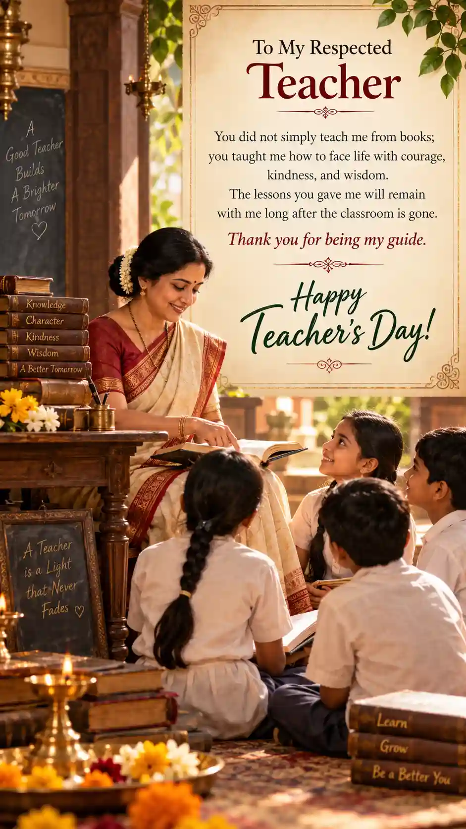 ChatGPT Teacher’s Day WhatsApp, Facebook, or Instagram Status 2026-2